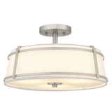 Sloane 3 Light Semi Flush Mount 9.25 Inch Tall and 16 Inch Wide by Quoizel - SLN1716