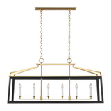 Carlow 6 Light Oversized Linear Chandelier by Visual Comfort Studio - CC1586