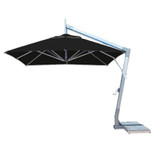 11 Foot Aluminum Crank Lift Square Cantilever Umbrella by Bambrella - 3-4mSQ-SW-H