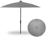 10 Foot Aluminum Crank Lift Round Market Umbrella by Treasure Garden - USA459