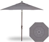 9 Foot Double Vent Crank Lift Round Market Umbrella by Treasure Garden - UM810-DWV
