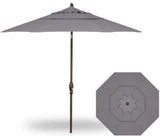 9 Foot Double Vent Crank Lift Round Market Umbrella by Treasure Garden - UM810-DWV