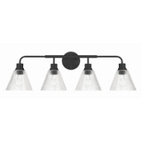 Pleated 4 Light Bath Vanity 10.75 Inch Tall and 34 Inch Wide by Craftmade - 61104