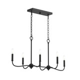 Ilia 6 Light Linear Chandelier 16.75 Inch Tall X 36 Inch Length by Progress - P400466