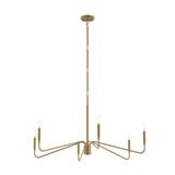 Pilar 6 Light Chandelier 21 Inch Tall and 40 Inch Wide by Progress - P400472
