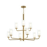 Mack 9 Light 2 Tier Chandelier 28 Inch Tall and 34 Inch Wide by Progress - P400478