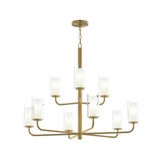 Mack 9 Light 2 Tier Chandelier 28 Inch Tall and 34 Inch Wide by Progress - P400478