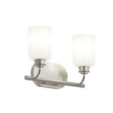 Reines 2 Light Opal Bath Vanity 9.5 Inch Tall and 14.75 Inch Length by Progress - P300578