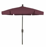 7.5 Foot Tilting Crank Lift Hexagon Market Umbrella by Fiberbuilt - 7GCR-T