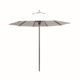 7.5 Foot Commercial Manual Lift Octagon Market Umbrella by Galtech - 722