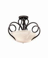 Tribecca 3 Light 20.5 Inch Wide Semi Flush Mount by Kalco - 4288
