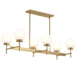 Rigsby 6 Light Linear Chandelier 23 Inch and 43.75 Inch Length by Progress - P400471