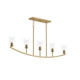 Jheni 5 Light Linear Chandelier 11 Inch Tall and 46 Inch Length by Progress - P400456