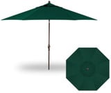 11 Foot Single Vent Crank Lift Round Market Umbrella by Treasure Garden - UM812-SWV