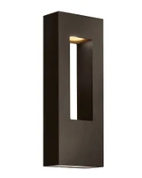 Atlantis 2 Light Modern Outdoor Wall Lantern 16 Inch Tall by Hinkley - 1648
