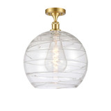 Athens Deco Swirl 1 Light Semi Flush Mount 16.38 X 13.75 by Innovations - 516-1C-G1213-14