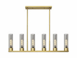 Empire 6 Light Stem Hung Oversized Linear Pendant by Innovations - 429-6I-G429-11