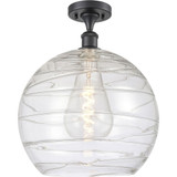 Athens Deco Swirl 1 Light Semi Flush Mount 17.13 X 13.75 by Innovations - 616-1F-G1213-14