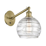 Athens Deco Swirl 1 Light Wall Sconce 9.88 X 8 Inch Wide by Innovations - 317-1W-G1213-8