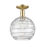 Athens Deco Swirl 1Light Semi Flush Mount 13.13 InchX10 Inch by Innovations - 716-1C-G1213-10