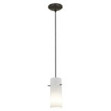Cylinder 1 Light Mini Glass Pendant with Cord 10 Inch Tall by Access - 28030-CC-CYLI