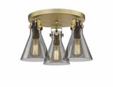 Newton Cone 3 Light 19.63 Inch Wide Flush Mount by Innovations - 411-3F-G411-7