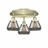 Fulton 3 Light 18.25 Inch Wide Flush Mount by Innovations - 916-3C-G17