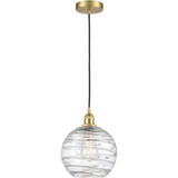 Athens Deco Swirl 1 Light Cord Down Mini Pendant 11.63 X 10 by Innovations - 616-1P-G1213-10