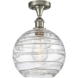 Athens Deco Swirl 1Light Semi Flush Mount 13.63 InchX10 Inch by Innovations - 616-1F-G1213-10