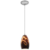 Champagne 1 Light Mini Glass Pendant with Cord by Access - 28012-CC-CHAMP