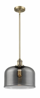 Bell 1 Light Industrial Medium Pendant 12 Inch Length by Innovations - 201S-G7L