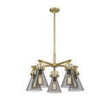 Newton Cone 5 Light Medium Chandelier by Innovations - 411-5CR-G411-7