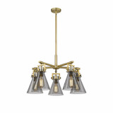 Newton Cone 5 Light Medium Chandelier by Innovations - 411-5CR-G411-7