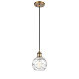 Athens Deco Swirl 1 Light Cord Hung Mini Pendant 8.13 X 5.88 by Innovations - 516-1P-G1213-6