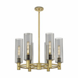 Crown Point 6Light Stem Chandelier 15.25 Inch X 24 Inch Wide by Innovations - 434-6CR-G434-12