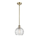 Athens Deco Swirl 1 Light Stem Hung Mini Pendant 9.38 X 8 by Innovations - 516-1S-G1213-8
