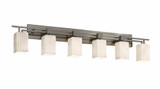 Fusion Aero 6 Light Rbon Glass Vanity Light 56 Inch Wide by Justice Design - FSN-8706-15-RBON