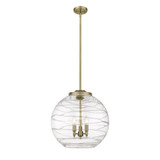 Athens Deco Swirl 3 Light Stem Hung Pendant 18.25 X 17.88 by Innovations - 221-3S-G1213-18