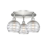 Athens Deco Swirl 3 Light Semi Flush Mount 11.88 X 19.75 by Innovations - 516-3C-G1213-8