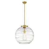 Athens Deco Swirl 1 Light Stem Hung Pendant 18.25 X 17.88 by Innovations - 221-1S-G1213-18