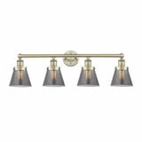 Cone 4 Light Industrial Vanity Light 33.5 Inch Wide by Innovations - 616-4W-CONE2