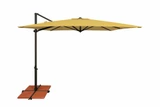 8.5 Foot Aluminum Manual Lift Square Cantilever Umbrella by Simply Shade - SSAG5A