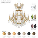 Renaissance Rock Crystal 16 Light Chandelier 44 Inch by Schonbek Signature - 3573