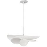 Paven 12W 1 LED Sculptural Pendant 12 Inch Tall X 20 Inch Wide by Dainolite - PVN-2012LEDP