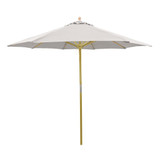 9 Foot Wood Pulley Lift Octagon Market Umbrella by Galtech - 132