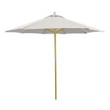 9 Foot Wood Pulley Lift Octagon Market Umbrella by Galtech - 132