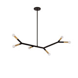 Morgan 6 Light Pendant 13.5 Inch Tall and 39.25 Inch Wide by Dainolite - MOR-396HP