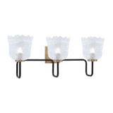 Sandia 3 Light Bath Bar 11.5 Inch Tall and 27.75 Inch Length by Toltec - 6223-115-2775