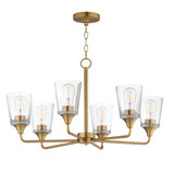 Hudson 6 Light Chandelier 19.25 Inch Tall and 30 Inch Wide by Maxim - 12876