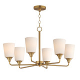 Hudson 6 Light Chandelier 19.25 Inch Tall and 30 Inch Wide by Maxim - 12876